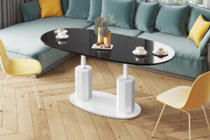 Table basse 2 en 1 relevable et  extensible 130-170 cm BARLETTA