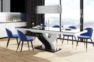 Table à manger évolutive 160-208-256 cm BELLA 160
