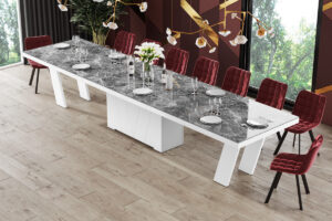 Table à manger évolutive 160-223-286-349-412 cm GRANDE 160