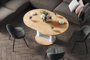 Table basse 2 en 1 relevable et extensible 100-144 cm PRIMO LUX