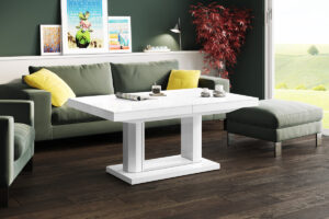 Table basse 2 en 1  relevable et extensible 120-170 cm QUADRO LUX