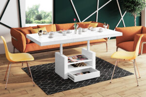 Table basse 2 en 1 relevable et extensible 120-170 cm AVERSA MAX